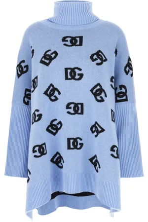 Dolce & Gabbana Swetry, Kobieta, Fioletowy, S, Luksusowy Sweter z wełny z golfem
