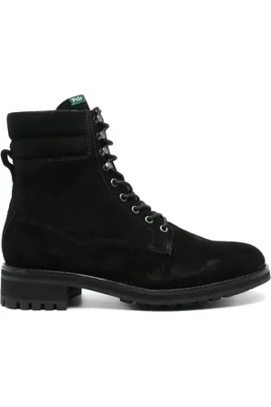 Ralph Lauren Buty, Mężczyzna, Czarny, 46 EU, Czarne Skórzane Botki