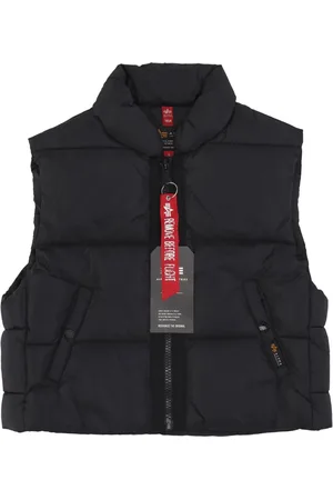 Alpha Industries Kurtki, Kobieta, Czarny, M, Czarna Bezrękawnik Puchowy Kamizelka