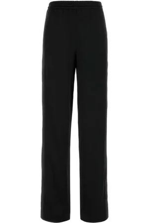 BLUMARINE Spodnie, Kobieta, Czarny, XS, Czarne Spodnie Joggers z Satyny