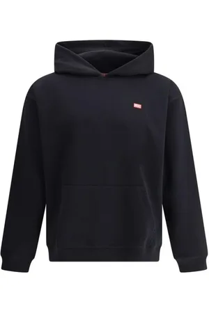 Diesel Bluzy, Mężczyzna, Czarny, XL, Bluza z nadrukiem fotograficznym i kieszenią kangurką