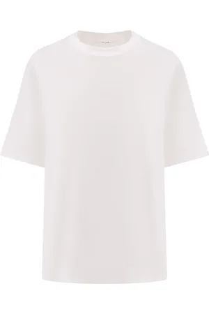 The Row Koszulki, Kobieta, Biały, S, Żakardowy t-shirt z okrągłym dekoltem