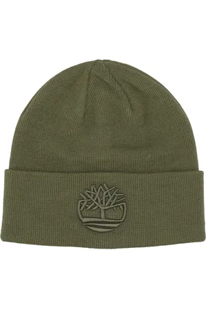Timberland Akcesoria, Mężczyzna, Zielony, ONE SIZE, Wyhaftowany Kapelusz Beanie Liść Winogrona