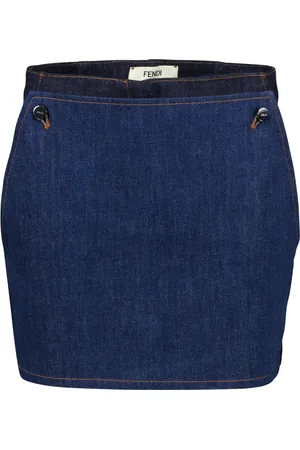 Fendi Szorty, Kobieta, Niebieski, S, Denim, Szorty w kolorze blokowym z denimu