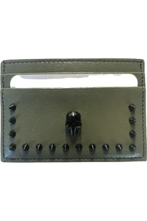 Alexander McQueen Akcesoria, Kobieta, Zielony, ONE SIZE, Elegancki Portfel na Karty