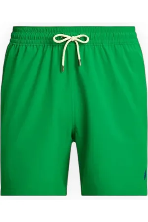 Ralph Lauren Stroje kąpielowe, Mężczyzna, Zielony, XL, Traveler Mid Trunk Beachwear