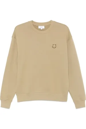 Maison Kitsuné Bluzy, Mężczyzna, brązowy, M, Brązowy Naszyjnik z Głową Liska