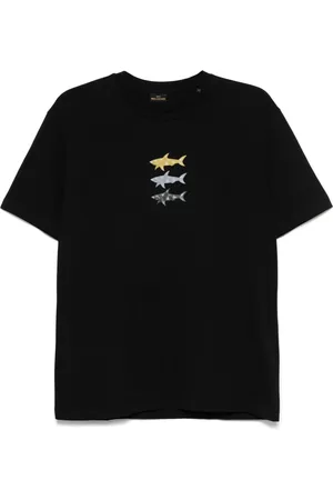 Paul & Shark Koszulki, Mężczyzna, Czarny, 2XL, Bawełniana koszulka w klasycznym stylu