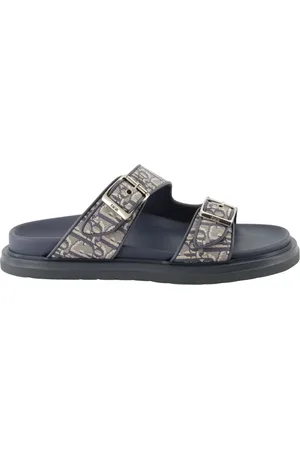 Dior Buty, Mężczyzna, Niebieski, 43 EU, Sandały z nadrukiem z kolekcji 2024