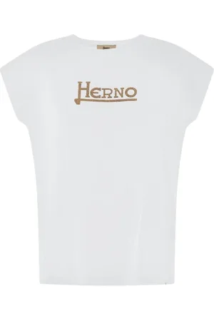HERNO Koszulki, Kobieta, Szary, L, T-shirt z dzianiny interlock