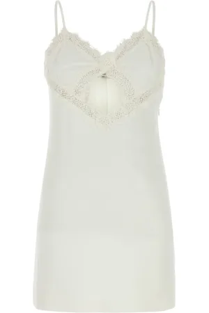 BLUMARINE Sukienki, Kobieta, Biały, XS, Sukienka Satynowa
