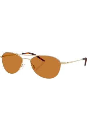 Oliver Peoples Akcesoria, unisex, Żółty, ONE SIZE, Vintage Aero ii Złote Okulary przeciwsłoneczne