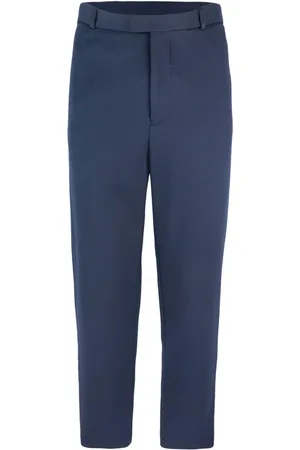Emporio Armani Spodnie, Mężczyzna, Niebieski, L, Niebieskie Spodnie Chino Regular Fit Zapięcie na Haczyk i Zamek