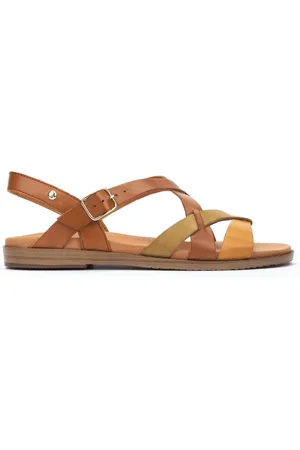Pikolinos Buty, Kobieta, brązowy, 37 EU, Brązowy skórzany sandał damski w stylu Formentera