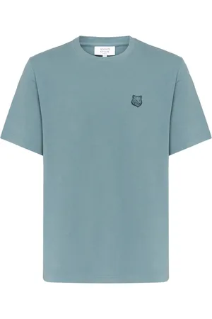 Maison Kitsuné Koszulki, Mężczyzna, Niebieski, M, Bluza Fox Head Patch Comfort
