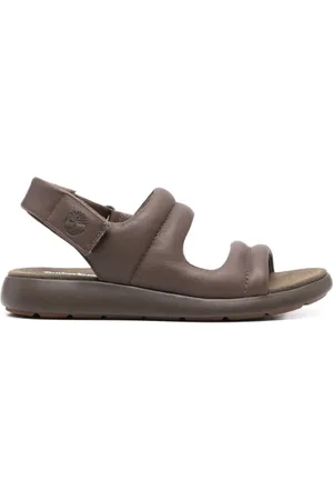 Timberland Buty, Kobieta, brązowy, 38 EU, Brązowe Sandały z Zapięciem na Rzep