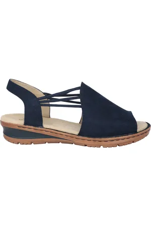 ARA Buty, Kobieta, Niebieski, 41 EU, Zamsz, Niebieska Sandałki Damskie - Styl Hawaii