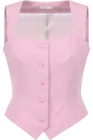 Liu Jo Kurtki, Kobieta, Różowy, L, Stylowy Gilet dla Kobiet