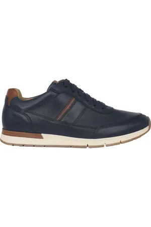 Gabor Buty, Mężczyzna, Niebieski, 46 EU, Certyfikowany skórzany sneakers męski - Niebieski