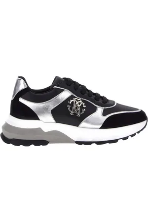 Roberto Cavalli Buty, Kobieta, Czarny, 40 EU, Trampki z logo dla kobiet
