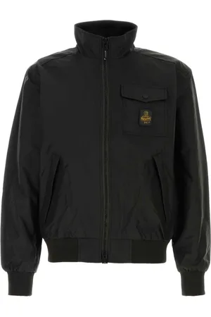 RefrigiWear Kurtki, Mężczyzna, Czarny, S, Nylon, Czarna Nylonowa Kurtka Bomber Captain