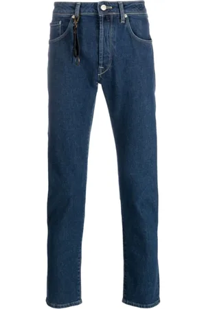 Incotex Jeansy, Mężczyzna, Niebieski, W40, Denim, Slim-Fit Denim Jeansy
