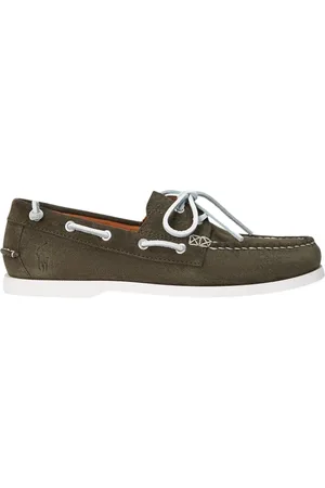 Ralph Lauren Buty, Mężczyzna, Zielony, 44 EU, Zamsz, Zamszowe Buty Żeglarskie Merton