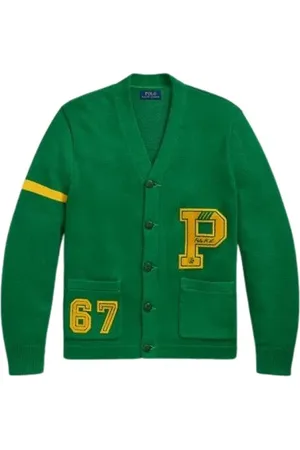 Ralph Lauren Swetry, Mężczyzna, Zielony, S, Bawełniany Sweter Cardigan