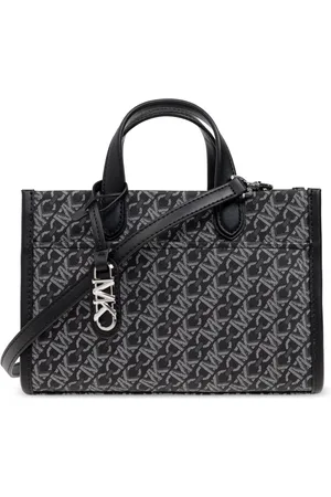 Michael Kors Torebki, Kobieta, Czarny, ONE SIZE, Bawełna, Duża torba na ramię Gigi z logo w żakardzie