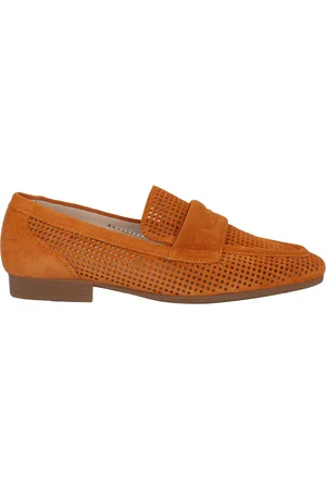 Gabor Buty, Kobieta, Pomarańczowy, 36 EU, Zamsz, Pomarańczowy Loafer Damski - Stylowe Obuwie