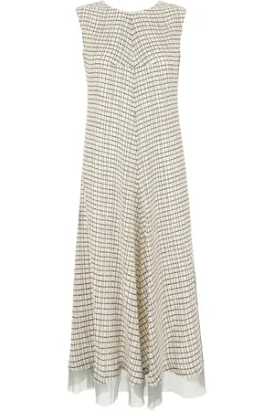 Fendi Sukienki, Kobieta, Beżowy, M, Elegancka Długa Sukienka dla Kobiet