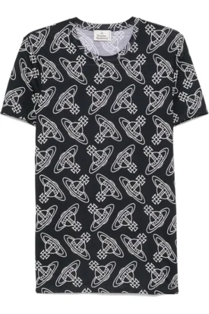 Vivienne Westwood Koszulki, Mężczyzna, Czarny, XL, Czarna Koszulka z Podszewką Orb