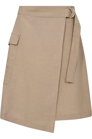 Mos Mosh Spódnice, Kobieta, Beżowy, S, Poliester, Mmbali Alexis Skirt