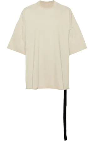 Rick Owens Koszulki, Mężczyzna, Beżowy, ONE SIZE, Perłowy T-Shirt