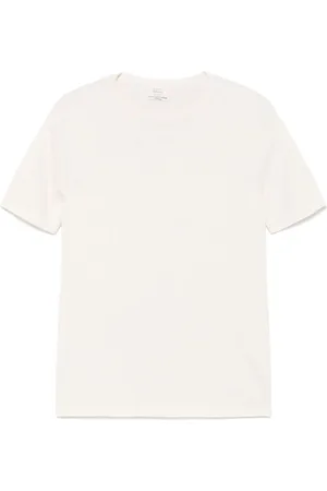 Daniele Fiesoli Koszulki, Mężczyzna, Beżowy, L, Ribbed Crew Neck T-shirts