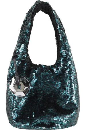 J.W.Anderson Torebki, Kobieta, Niebieski, ONE SIZE, Sequin Mini Shopper w Petrolu