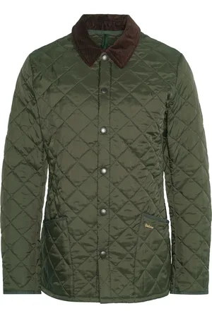 Barbour Kurtki, Mężczyzna, Zielony, S, Nylon, Kurtka Pikowana Heritage Liddesdale