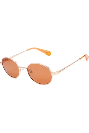 Polaroid Akcesoria, unisex, Żółty, ONE SIZE, Złote Metalowe Okulary Polaryzacyjne