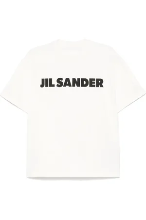 Jil Sander Koszulki, Kobieta, Biały, S, Bawełna, Logo T-Shirt
