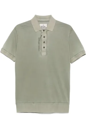 Vivienne Westwood Koszulki, Mężczyzna, Zielony, XL, Zielony Podarty Polo