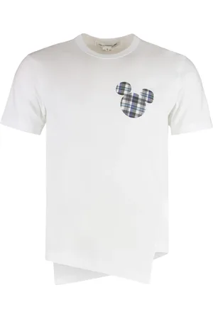 Comme des Garçons Koszulki, Mężczyzna, Biały, S, Disney Bawełniany T-shirt z okrągłym dekoltem