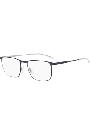 HUGO BOSS Akcesoria, Mężczyzna, Niebieski, ONE SIZE, Niebieskie Okulary z Metalową Ramą