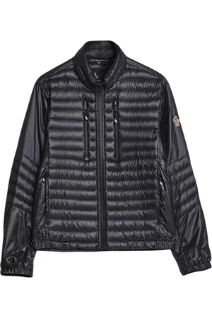 Moncler Kurtki, Mężczyzna, Czarny, L, Pikowana kurtka z wysokim kołnierzem i zamkiem
