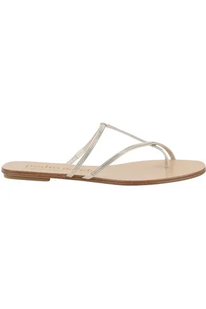 Pedro Garcia Buty, Kobieta, Szary, 39 EU, Eleganckie sandały z kryształkami