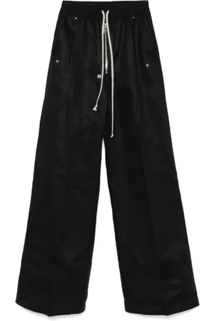Rick Owens Spodnie, Kobieta, Czarny, S, Bawełna, Szerokie Spodnie Bela