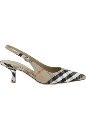 Burberry Buty, Kobieta, Beżowy, 38 EU, Eleganckie Slingback Obcasy