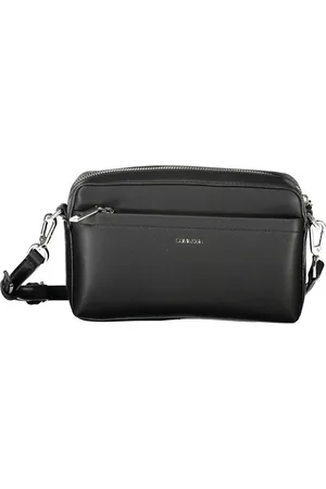 Calvin Klein Torebki, Kobieta, Czarny, ONE SIZE, Poliester, Czarna Damska Torba z Poliestru