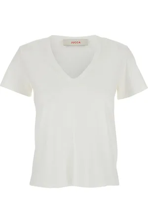 Jucca Koszulki, Kobieta, Biały, S, Biała Sukienka T-shirt Jersey Krótkie Rękawy
