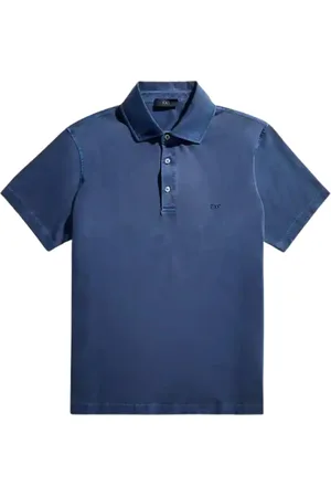 FAY Koszulki, Mężczyzna, Niebieski, S, Białe T-shirty i Pola