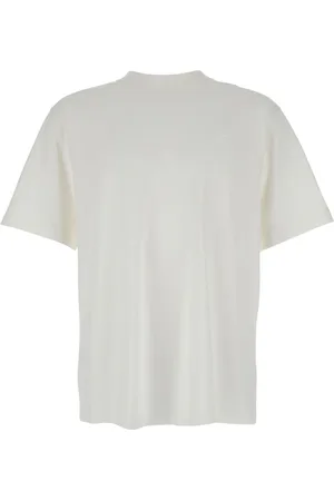 Burberry Koszulki, Mężczyzna, Biały, XL, Biała Koszulka Regular Fit Knight